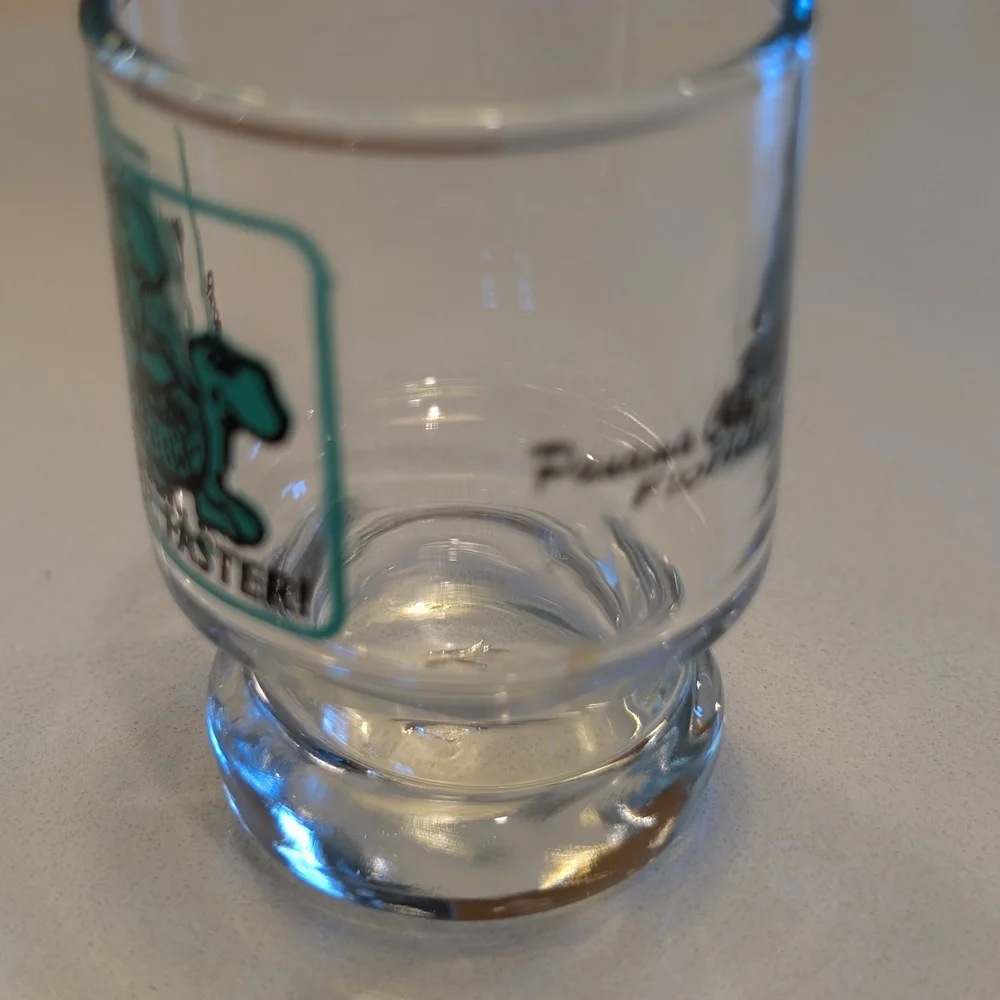 Vintage Panama City Beach Florida Shot Glass Turtles Humorous Naughty Souvenirs